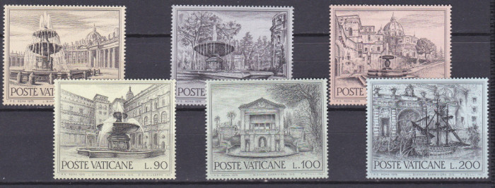 DB1 Vatican 1976 Fantani Arhitectura 6 v. MNH