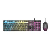 Cumpara ieftin Kit Tastatura + Mouse Gaming Trust GXT 838 Azor, Wired, USB, Iluminare RGB, Taste Numerice, Inaltime Ajustabila, Senzor Optic, 3000 DPi ajustabili, 6