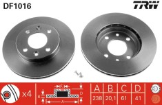 TRW DF1016 Disc frana foto