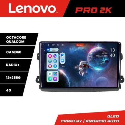 Navigatie Fiat Ducato 2021- Lenovo Qled 2K Octa Core 12+256 360 DSP ADAS carplay android auto radio internet KIT-ducato2024+PRO-2K-9-12+256 CarStore T