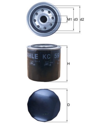 MAHLE KC 59 filtru combustibil foto