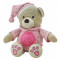 Jucarie din plus cu proiector Happy Bear Pink Baby Mix