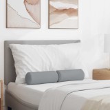 vidaXL Perne Bolster 2 pcs Gri deschis &Oslash; 15 x 40 cm țesătură 42014268