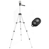 Set stativ foto trepied universal din aluminiu cu telecomanda bluetooth, 34&ndash;103 cm Household NewTrend