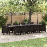 Masa de gradina Gossi maro 400x100x73 cm poly rattan, masa de gradina Gossi maro 250x100x73 cm poly rattan, masa de gradina Gossi maro 150x100x73 cm p