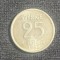Moneda 25 ore 1959 Suedia argint