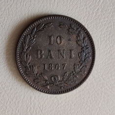 România - 10 bani (1867) - Heaton - monedă s176