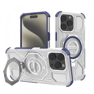 Husa pentru Apple iPhone 15 Pro Max, Techsuit, Carbon Shield Pro, Albastra foto