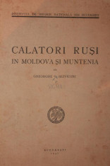 CALATORI RUSI IN MOLDOVA SI MUNTENIA - GHEORGHE G . BEZVICONI foto