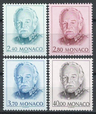 Monaco 1993 Mi 2126/29 MNH - Prințul Rainier III foto