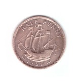 Moneda Marea Britanie 1/2 penny 1938, stare buna, curata, Europa, Bronz