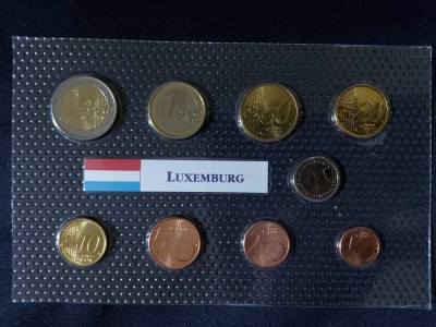 Euro set - Luxemburg 2002 , 8 monede + medal - UNC foto