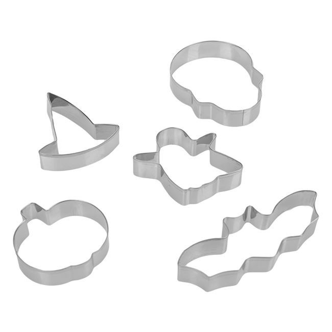 Forme Metalice pentru Biscuiti Modele de Halloween, 5buc