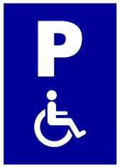 Placuta de parcare persoane cu handicap foto