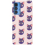 Husa compatibila cu Motorola G100 model Sailor Moon Happy Luna, Silicon, TPU, Viceversa, Transparent, Carcasa