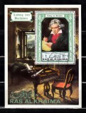 A10 JC 36 - Colita foarte veche - Ras Al Khaima - Ludvig van Beethoven, Arta, Stampilat