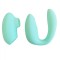 Vibrator Couples Foreplay Enhancer cu Atasament, Silicon, USB, Verde