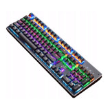 Cumpara ieftin Tastatură mecanică, joc de lumini, RGB, Gonga&reg; Negru