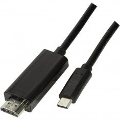Cablu video Logilink UA0330 USB Male tip C - HDMI Male 3m 4K 60Hz Negru foto