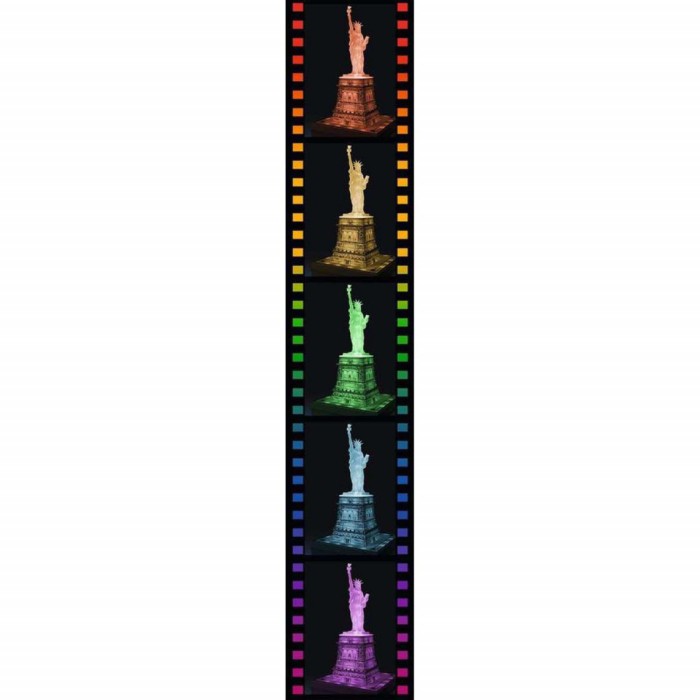 Puzzle 3D Luminos Statuia Libertatii, 108 Piese