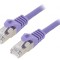 Cablul Patch S/FTP 6a LSZH violet 0,5m 27AWG