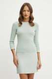 Luisa Spagnoli pulover femei, culoarea verde, light, 58647