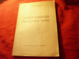 Marius Bunescu - Actele Fundatiei Anastase Simu - Ed.1944 , 85pag+ 20 Fotografii