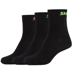 șosete Skechers 3PPK Boys Mech Ventilation Socks SK41064-9999 negru foto