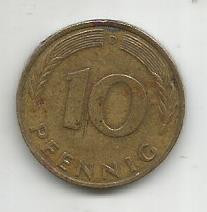 No(3) moneda-RDG-GERMANIA 10 PFENING / 1984. D foto