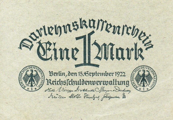 GERMANIA 1 marca 1922 XF!!!