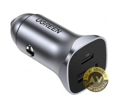 Incarcator Auto UGREEN CD130 30W 3A 1 x USB-A - 1 x USB-C Gri foto