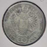 (A621) MONEDA DIN ARGINT AUSTRIA - 20 KREUZER 1828, LIT. E, MONETARIA ALBA IULIA