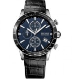Hugo Boss Rafale Ceas de bărbați 44mm Cronograf Cu baterie și Curea de piele neagră 1513391