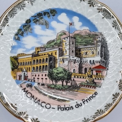 Farfurie decorativa portelan frantuzesc, veche , vintage - Monaco foto