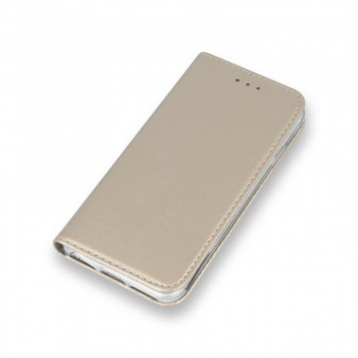 Husa Flip Carte / Stand Samsung A920 Galaxy A9 2018 / A9s, inchidere magnetica Gold foto