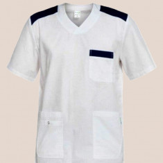 Bluza Medicala Alba Barbat Poplin 145g Marco - 2XL