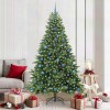 VidaXL Brad de Crăciun artificial cu 300 LED Verde 210 cm PE și PVC 3397569