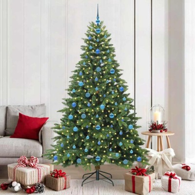 vidaXL Brad de Crăciun artificial cu 300 LED Verde 210 cm PE și PVC 3397569 foto