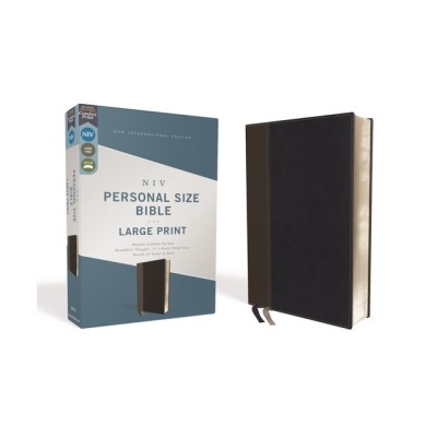 Niv, Personal Size Bible, Large Print, Leathersoft, Black, Red Letter Edition, Comfort Print foto