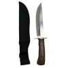 Cutit Vanatoare Wood Knife IdeallStore&reg; 33cm, Lama Otel 20cm, Teaca Inclusa, Maro/Lemn, Camping