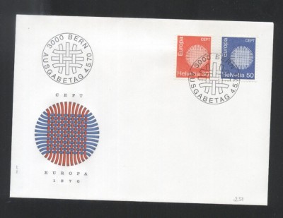 Switzerland 1970 Europa CEPT Mi.923-924 FDC UN.025 foto