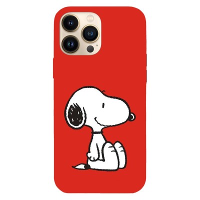 Husa compatibila cu Apple iPhone 14 Pro Max, Viceversa, model Snoopy likes the red color, Silicon, TPU foto