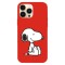 Husa compatibila cu Apple iPhone 13 Pro, Viceversa, model Snoopy likes the red color, Silicon, TPU
