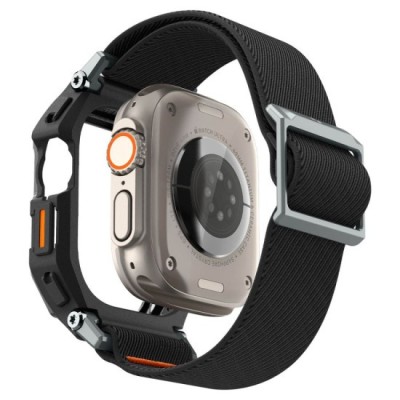 Husa pentru Apple Watch Ultra / Ultra 2 + Curea - Spigen Lite Fit Pro - Matte Black foto