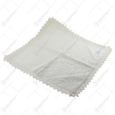 Fata de masa traditionala din bumbac 40&times;40 CM Crem