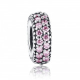 Talisman distantier din argint 925 pink tiny stone