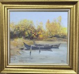 N.Blei - In Deltă ,u/p, Marine, Ulei, Impresionism, ART