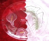 TAVA PLATOU STICLA FRANTA DECOR CALE PLATOU COMPARTIMENTAT 28.5 CM