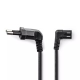 Cablu alimentare Euro tata cotit - IEC-320-C7 cotit 2m Nedis