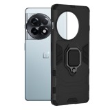 Husa ring defender compatibila oneplus 11r / oneplus ace 2, antishock armor, inel rotativ 360 grade, magnet suport auto incorporat, tpu si pc, negru